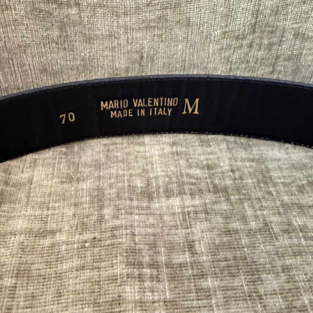 Valentino Leather Belt with Gold Buckle - Picture 4 of 5